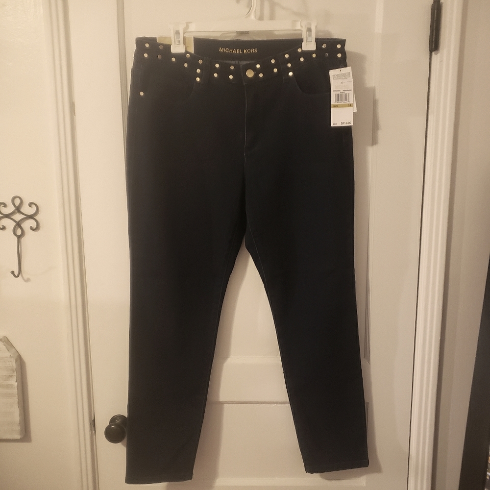 Michael Kors Izzy Studded Crop Jeans